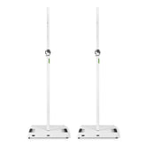 2x Gravity LS 431W White Square Base Lighting Stand Offset M20 Mount